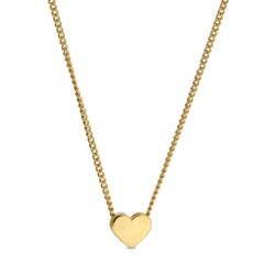 Gold finish finish sterling silver heart pendant on 18 chain
