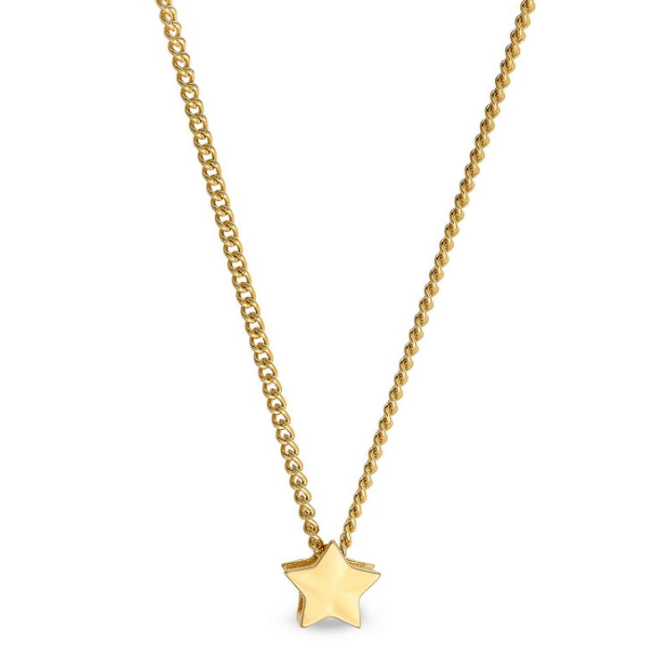 Gold finish finish sterling silver star pendant on 18 chain