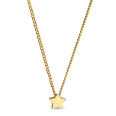 Gold finish finish sterling silver star pendant on 18 chain