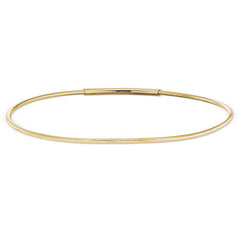 Gold finish finish sterling silver flexible birthgem charm bracelet 7.5