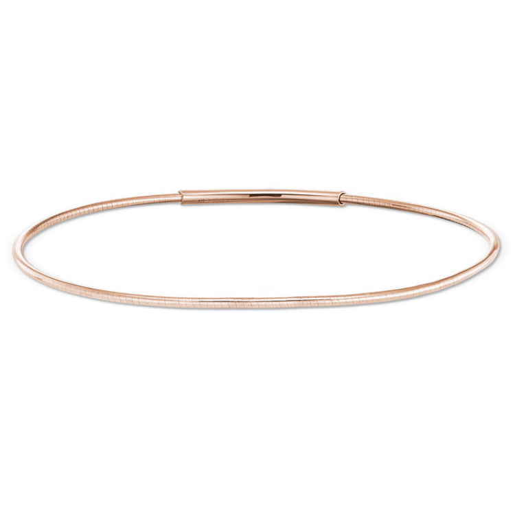 Rose gold finish finish sterling silver flexible birthgem charm bracelet 6.5