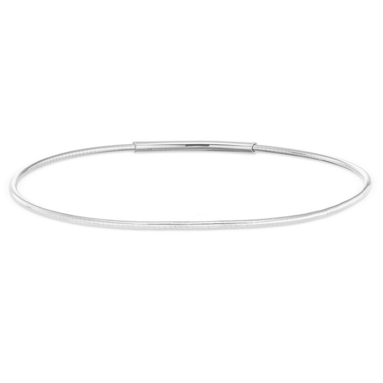 Platinum finish sterling silver flexible birthgem charm bracelet 8.25