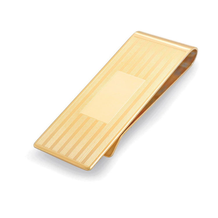 Gold Finish Struck Patt Money Clip