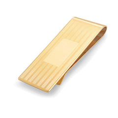 Gold Finish Struck Patt Money Clip