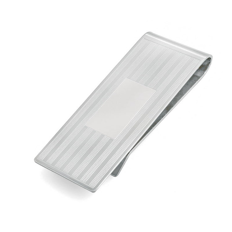 Rhodium Finish Struck Patt Money Clip