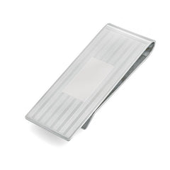 Rhodium Finish Struck Patt Money Clip