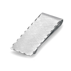 Rhodium Finish Florentine Engraved Money Clip