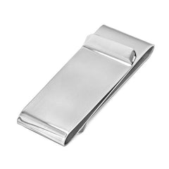 Rhodium Finish Double Fold Money Clip