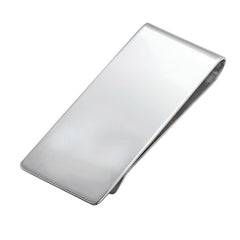 Rhodium Finish Plain Polished Money Clip
