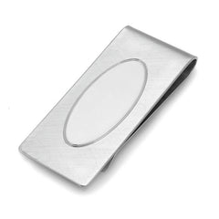 Rhodium Finish Florentine Two Tone Money Clip