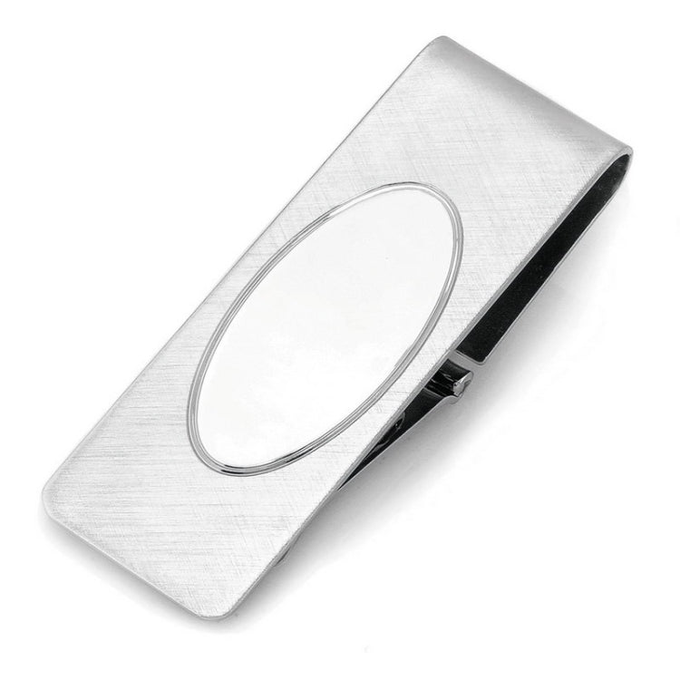 Rhodium Finish French Fold Two Tone Money Clip