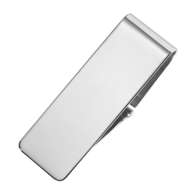 Rhodium Finish Plain Polished Hinged Money Clip