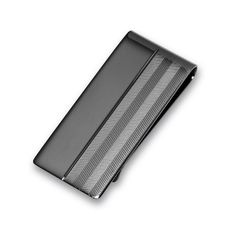 Hemetite Engine Turned Money Clip