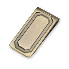 Framed Die Struck Antique Brass Money Clip