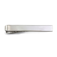Rhodium Finish Plain Polished Tie Bar