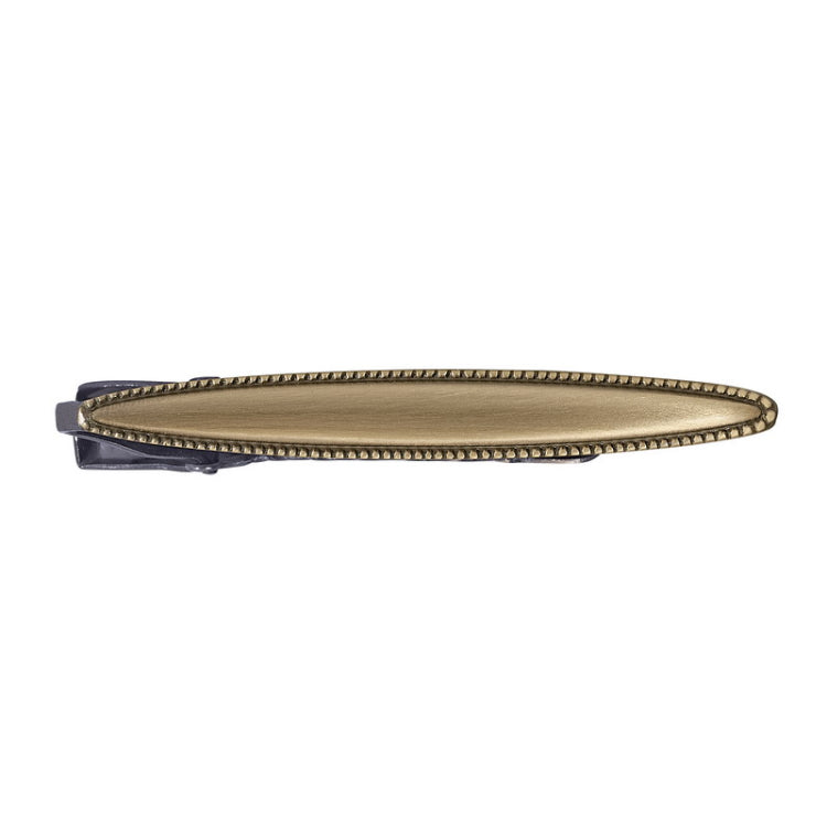 Brass Ox Bead Edge Long Oval Tie Bar