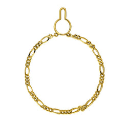 Gold Finish Tie Chain Figaro