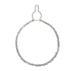 Rhodium Finish Tie Chain Heavy Rope