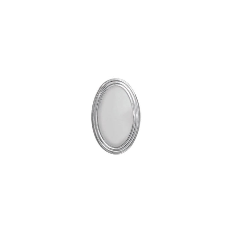 Rhodium Finish Oval Brite Engine-Turned Tie Tack