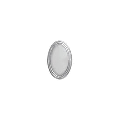Rhodium Finish Oval Brite Engine-Turned Tie Tack