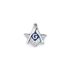Rhodium Finish Masonic Tie Tack