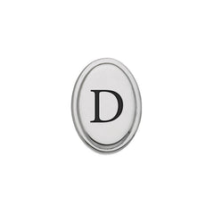 Rhodium Finish Initial W/Black Epoxy 'D' Tie Tac