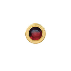 14K Yellow Gold 6mm Garnet Tie Tack