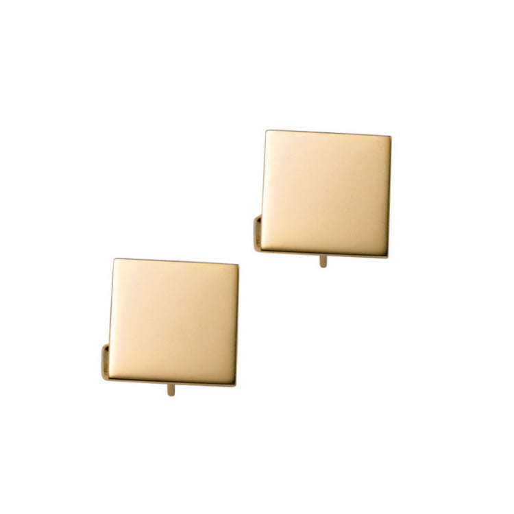 14K Yellow Gold Square Polished Cufflinks