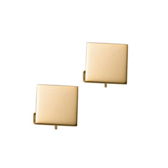 14K Yellow Gold Square Polished Cufflinks