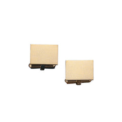 14K Yellow Gold Small Rectangule Polished Cufflinks