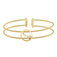 Gold Finish Sterling Silver Cable Cuff Constellation Bracelet  - Little Dipper