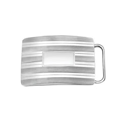 Sterling Silver Engine Turned Belt Buckle