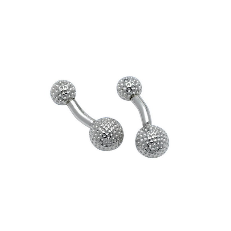 Golf Ball & Ball Sterling Silver Cufflinks