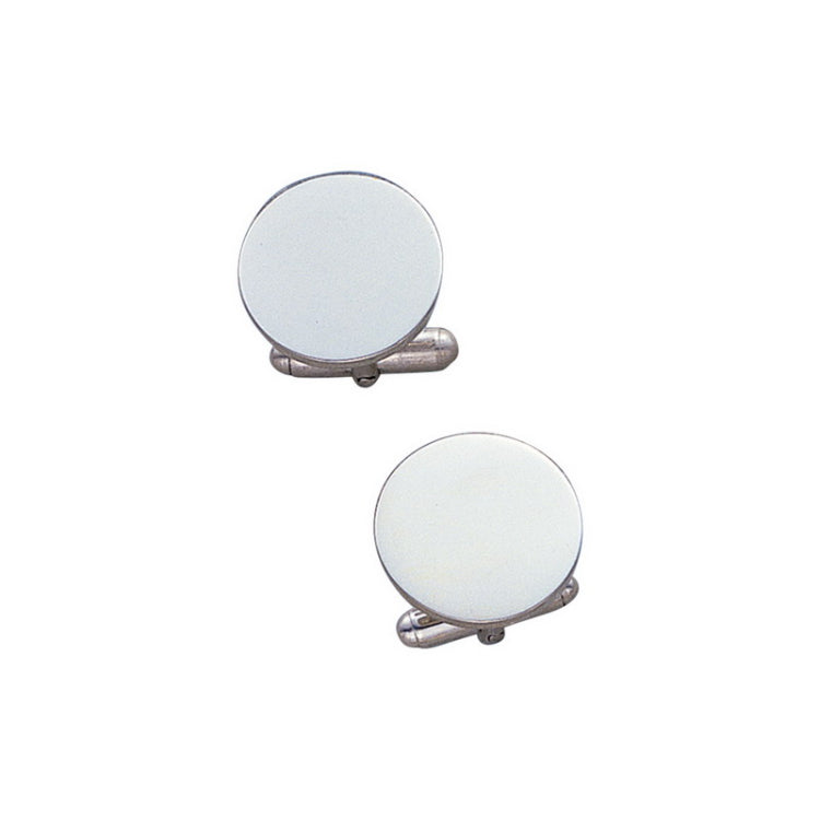 Sterling Silver Round 18mm Polished Cufflinks