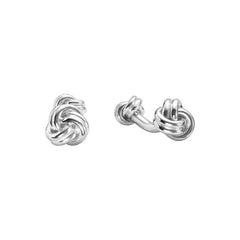 Sterling Silver Love Knot Cufflinks Medium & Small Knot
