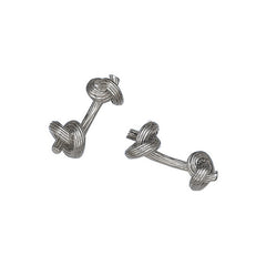 Sterling Silver Ribbon Knot Cufflinks