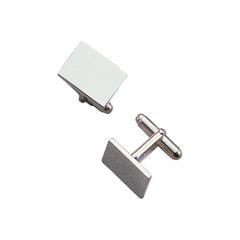 Sterling Silver Polished Rectangle Cufflinks