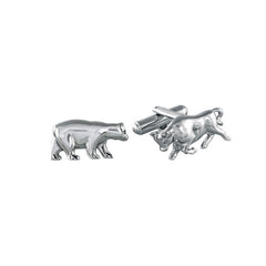 Sterling Silver Bull & Bear Cufflinks