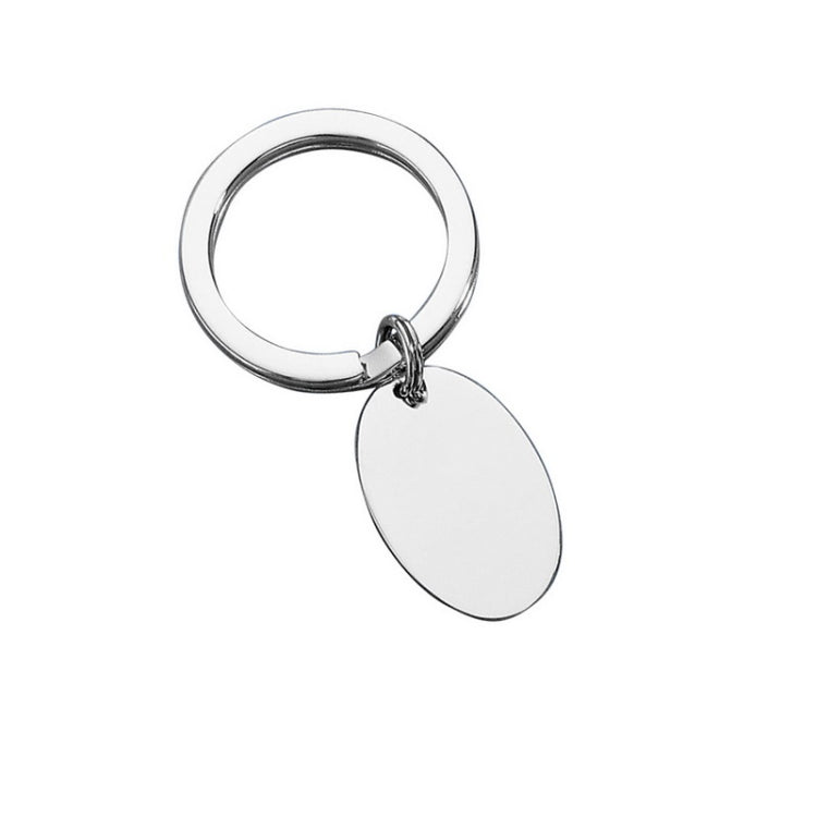 Sterling Silver Oval Polished Key Ring