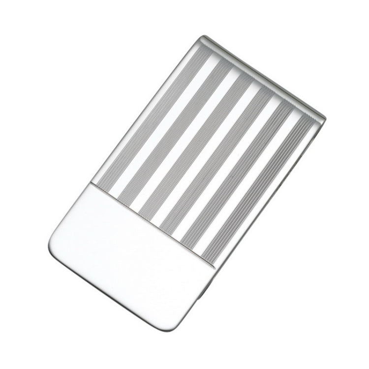 1 Sterling Silver Money Clip Engine-Turned End Signet