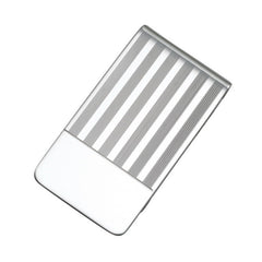 1 Sterling Silver Money Clip Engine-Turned End Signet