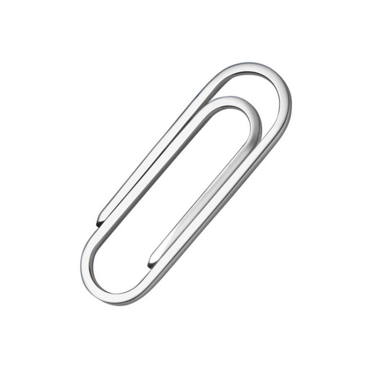 Sterling Silver Paper Clip Money Clip W/Square Wire