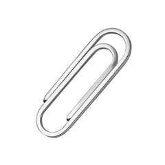 Sterling Silver Paper Clip Money Clip W/Square Wire