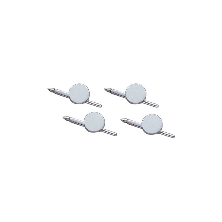 4-pc Sterling Silver Polished Round Stud Set