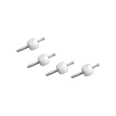 4-pc Sterling Silver Polished Cushion Shaped Stud Set