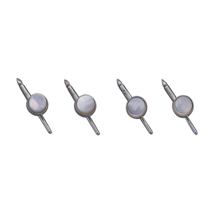 4-pc Sterling Silver Round Mother Of Pearl Stud Set