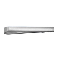 Sterling Silver Satined Plaid Tie Slide