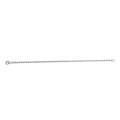 Rhodium Finished Sterling Silver 3mm Rope Bracelet - 8.5
