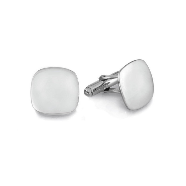 Sterling Silver Cushion Shape Cufflinks