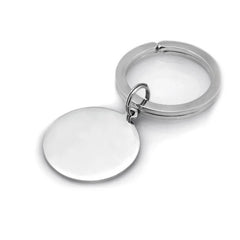 Sterling Silver Polished Round 1 Key Ring